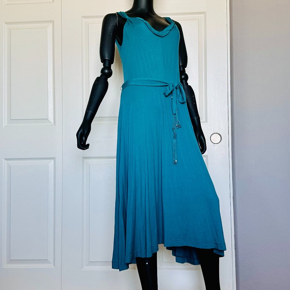 NWT Elie Tahari Midi Dress Sleeveless Belted Modal Size 8 Summer